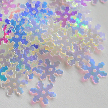 10mm Snowflake Crystal Iris Clear Aurora Borealis