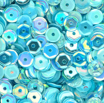 5mm Slightly Cupped Spa Day Sequin blend 100 grams