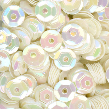 5mm Slightly Cupped Opaque Chantilly Creme