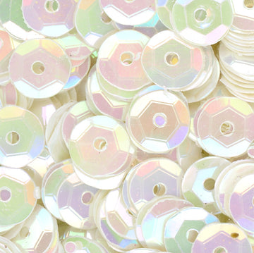 6mm Slightly Cupped Opaque Chantilly Creme