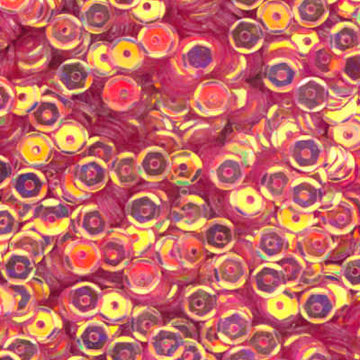 5mm Slightly Cupped Crystal Iris Posh Pink
