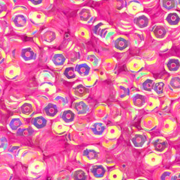 5mm Slightly Cupped Crystal Iris Bubblegum