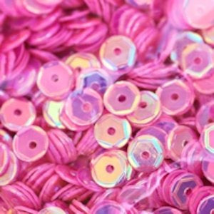 5mm Slightly Cupped Crystal Opaque Carnation 100 Grams