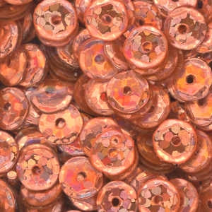 5mm Slightly Cupped Hologram Peach 100 grams