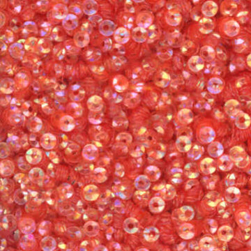 3mm Fully Cupped Iridescent Light Burnt Orange