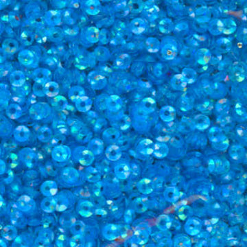 3mm Fully Cupped Iridescent Light Duck Wing Blue 100 Grams