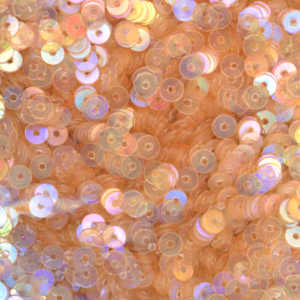 4mm Flat Iridescent Ivory Peach 100 Grams