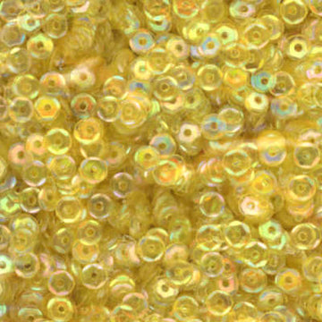 4mm Slightly Cupped Iridescent Lemon Yellow 100 Grams