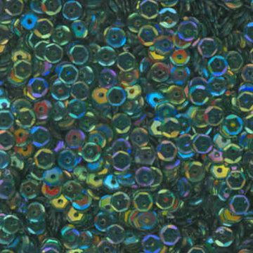 4mm Slightly Cupped Iridescent Emerald Green