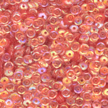 4mm Slightly Cupped Iridescent Lt Burnt Orange