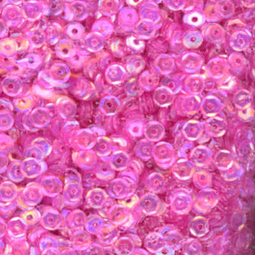 4mm Slightly Cupped Iridescent Light Fuchsia