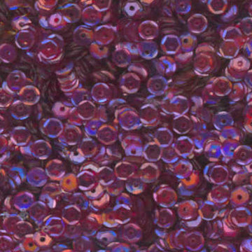 4mm Slightly Cupped Iridescent Dark Fuchsia