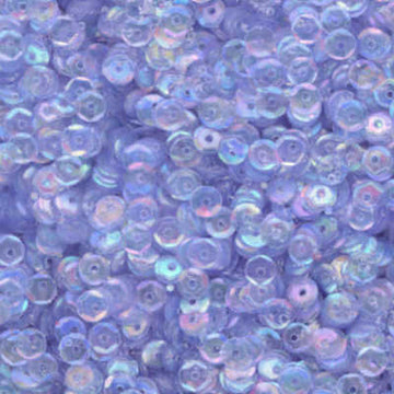4mm Slightly Cupped Iridescent Med Cornflower Blue