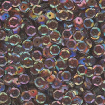 5mm Slightly Cupped Iridescent Chocolate