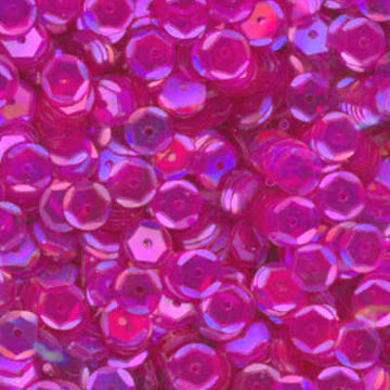 6mm Slightly Cupped Iridescent Deep Rose