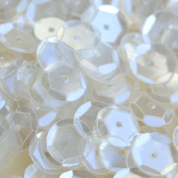 10mm Slightly Cupped Clear Luster 100 grams