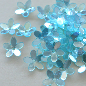 10mm Cupped Flower Ocean Ice 50 grams