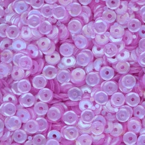 4mm Slightly Cupped Satin Light Purple