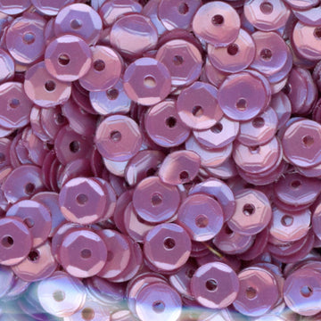 4mm Slightly Cupped Satin Light Mauve