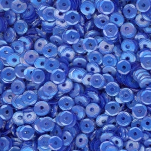 4mm Slightly Cupped Satin Blue