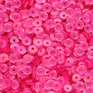 4mm Slightly Cupped Satin Pink 100 Grams