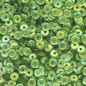 4mm Slightly Cupped Satin Dark Chartreuse 100 Grams