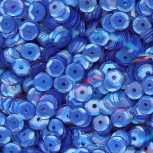 4mm Slightly Cupped Satin Blue 100 Grams
