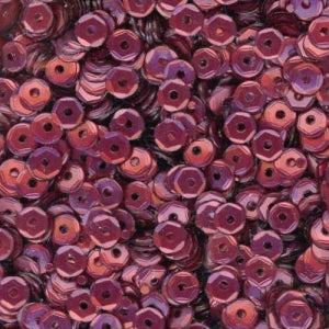 4mm Slightly Cupped Satin Burgundy 100 Grams