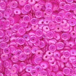 4mm Slightly Cupped Satin Dk. Pink Orchid 100 Grams