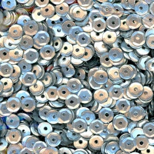 4mm Slightly Cupped Satin Silver 100 Grams