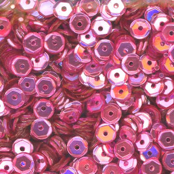 5mm Slightly Cupped Metallic Pink