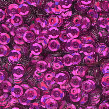 5mm Slightly Cupped Metallic Fuchsia