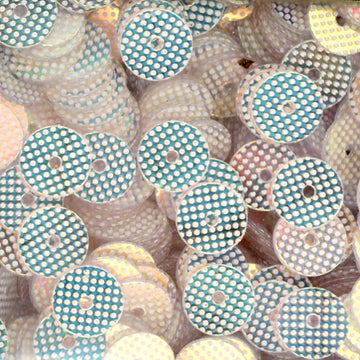 6mm Flat Crystal w White Dot