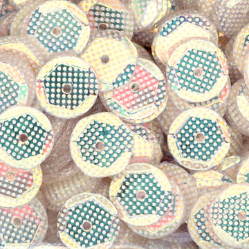 8mm Slightly Cupped Crystal w White Dot