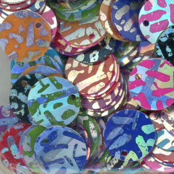 10mm Paillette Opaque Animal Print Mix