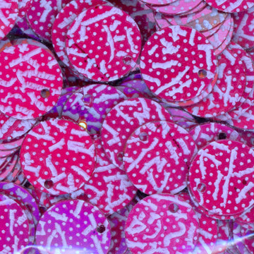 10mm Paillette Red Confetti Print