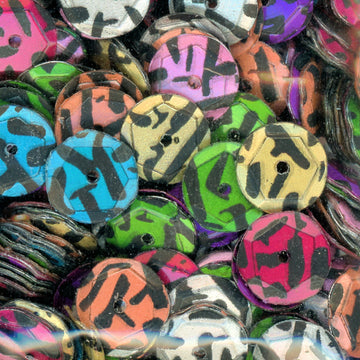 8mm slightly cupped hologram animal print mix