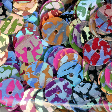 8mm flat opaque hologram animal print Mix