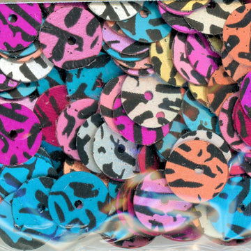 8mm flat hologram animal print Mix