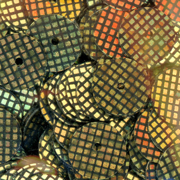 8mm flat hologram Waffle print gold