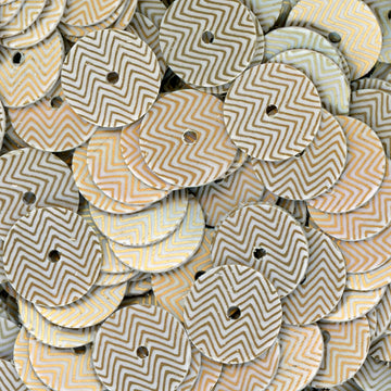 8mm flat opaque Vertigo White with Gold