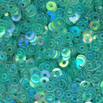 3mm Flat Iridescent Med. Aqua