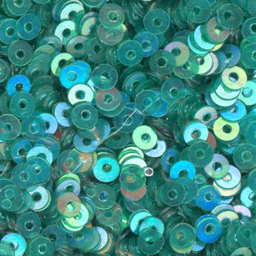 3mm Flat Iridescent Dark Aqua 100 Grams