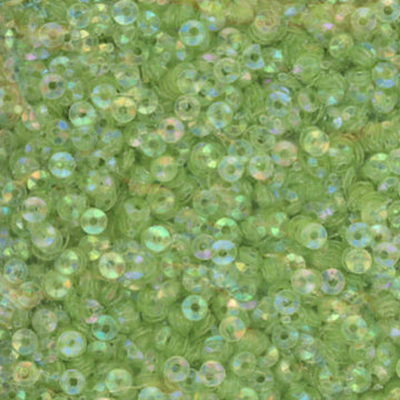 3mm Fully Cupped Iridescent Lt Chartreuse