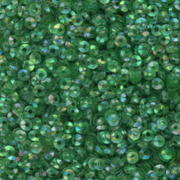 3mm Fully Cupped Iridescent Dk Leaf Green