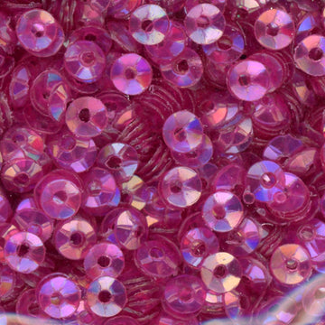 3mm Fully Cupped Iridescent Medium Fuchsia