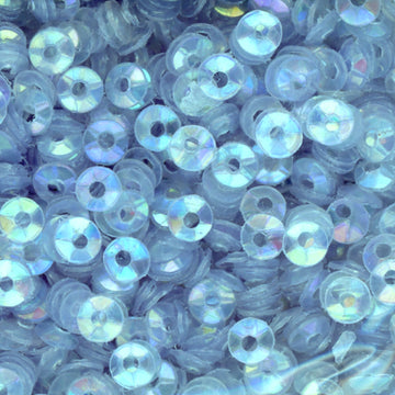3mm Fully Cupped Iridescent Blue Storm