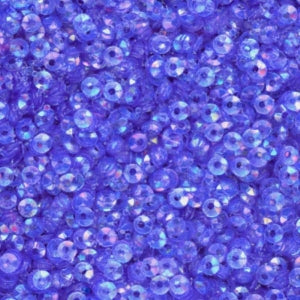 3mm Fully Cupped Iridescent Cornflower Blue