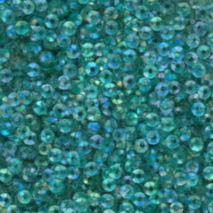 3mm Fully Cupped Iridescent Dark Aqua