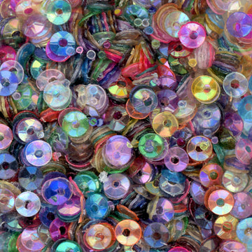 3mm Fully Cupped Iridescent Mix
